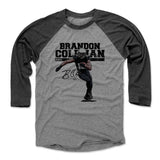 Mens Baseball T-Shirt Black / Heather Gray